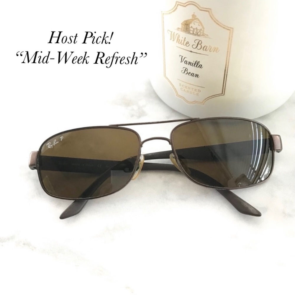 🎉HP!🎉 Ray-Ban Polarized Brown Sunglasses RB3273 012/57